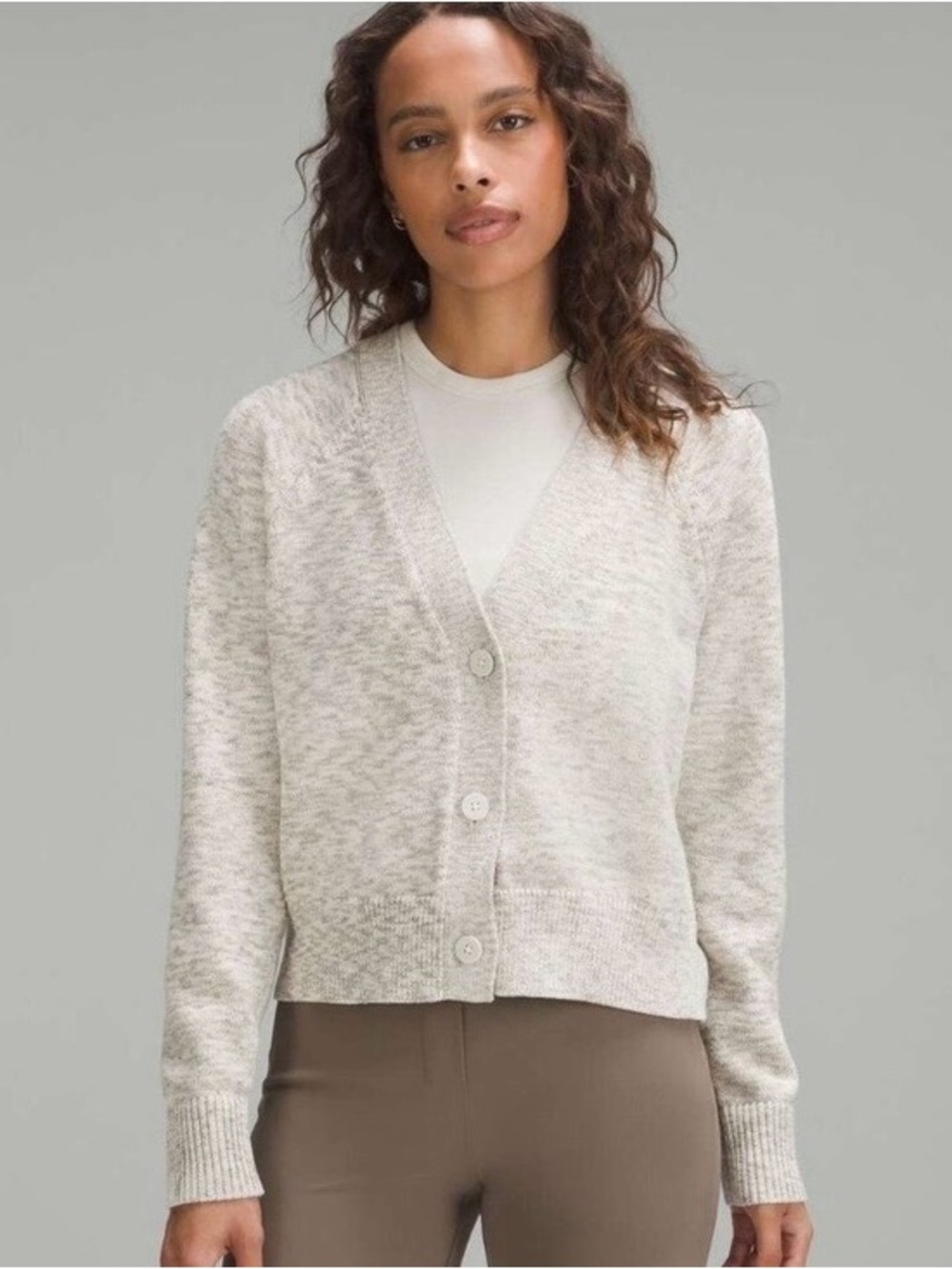 lululemon athletica oatmeal Button Cardigan